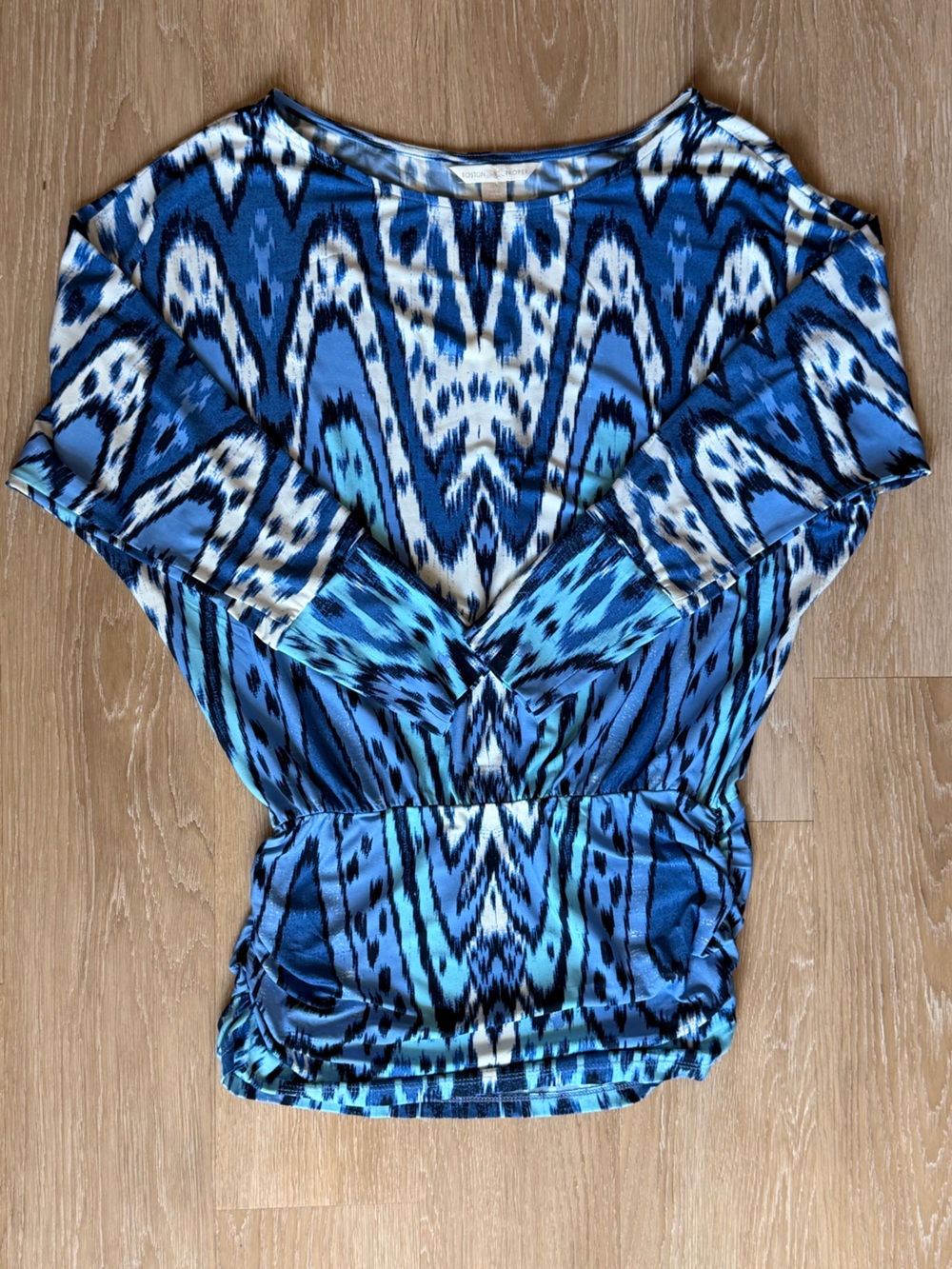 Boston Proper Blue One-Shoulder Dress